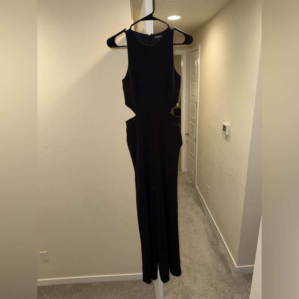 Express Black Sleeveless Jumpsuit